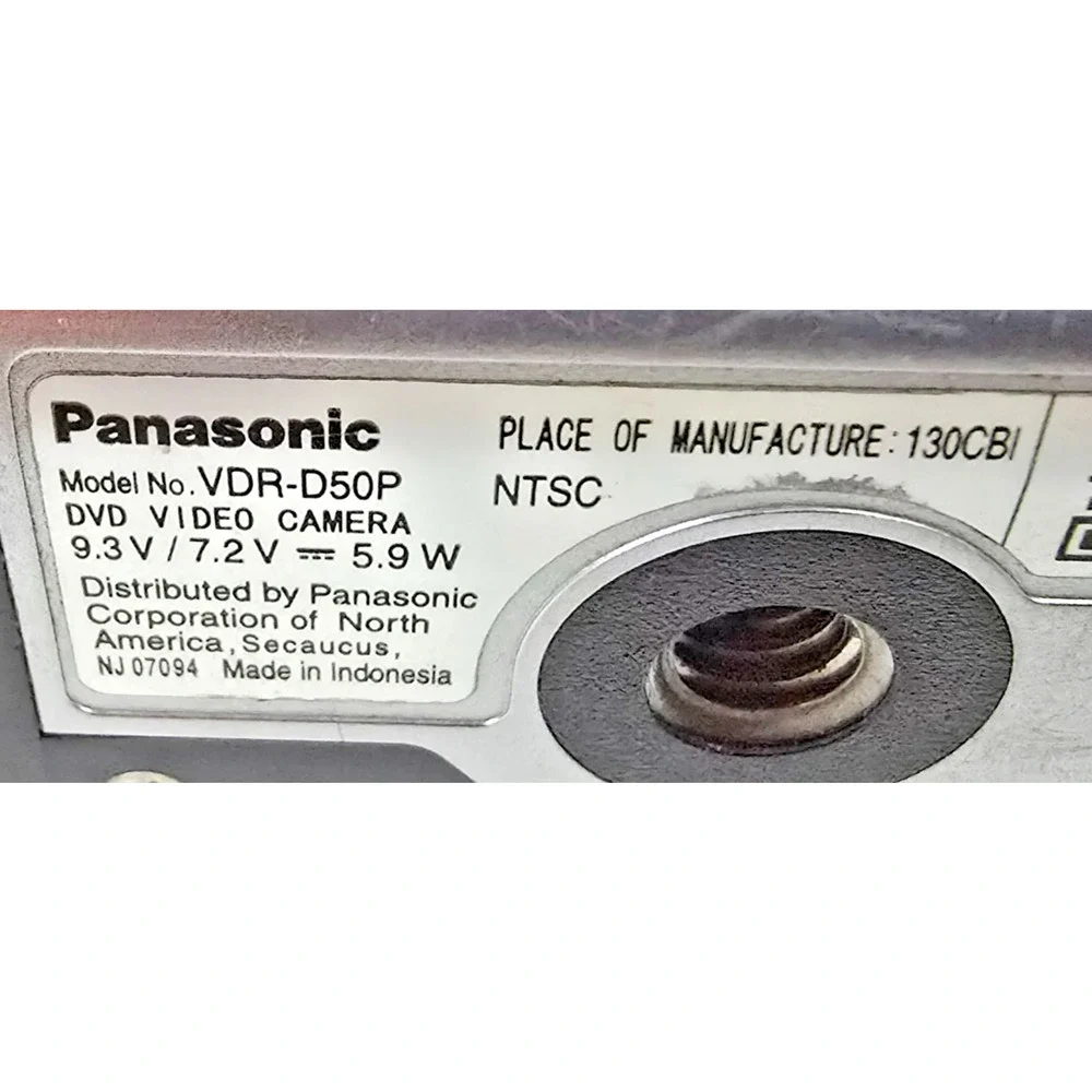 Panasonic VDR-D50P DVD Video Camera NOT TESTED
